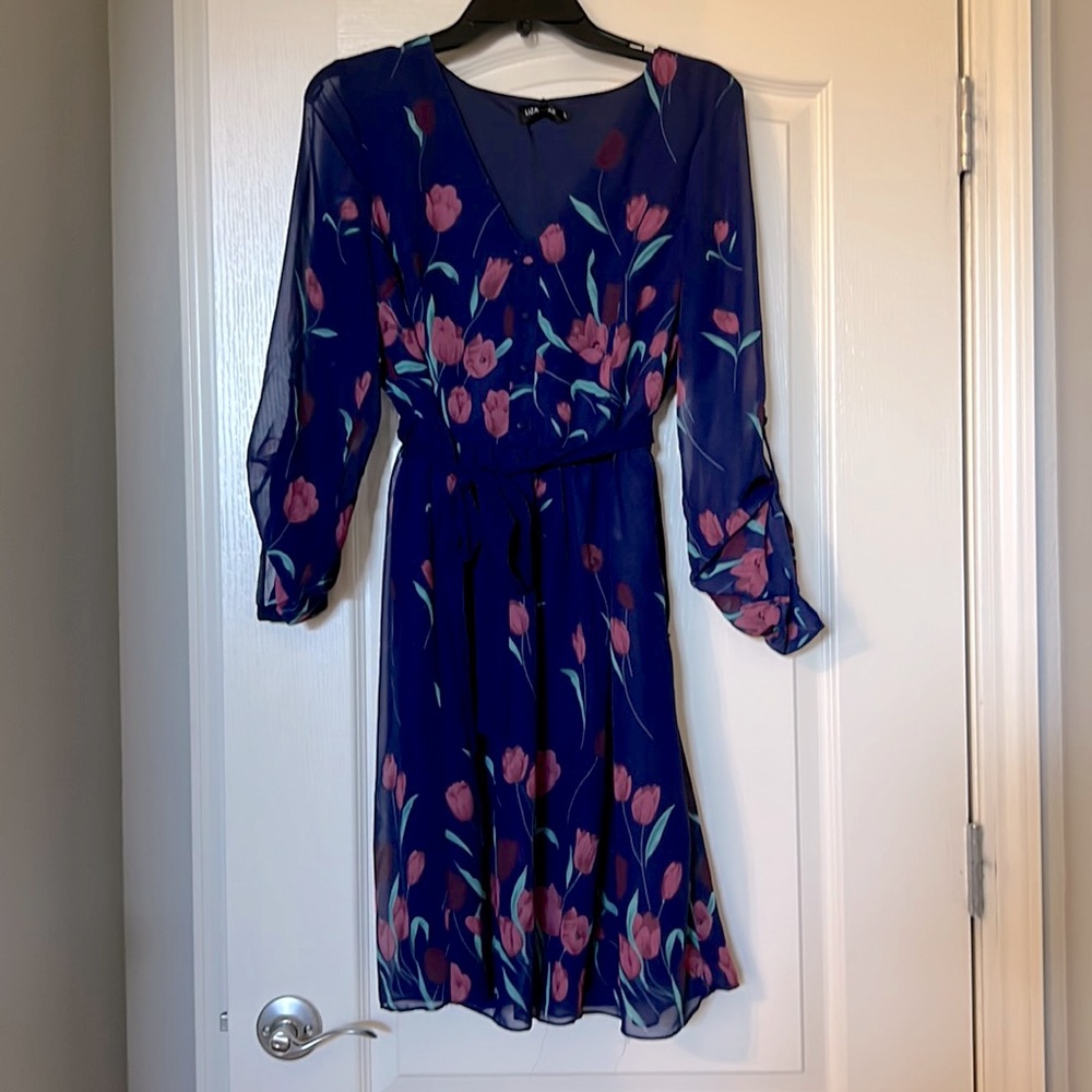 Purple Floral dress lightweight